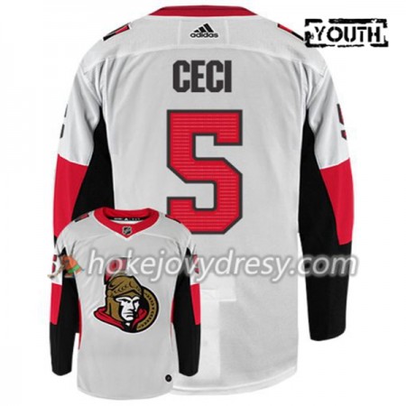 Dětské Hokejový Dres Ottawa Senators CODY CECI 5 Adidas Bílá Authentic